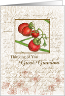 Thinking of You Great Grandma Cherry Vintage Collage Art card