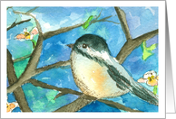 Thank You Sweet Friend Chickadee Tree card