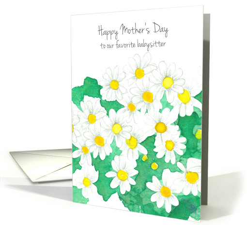 Happy Mother's Day Babysitter White Daisies card (892914)