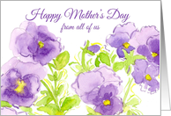 Happy Mother’s Day From All of Us Lavender Pansies card