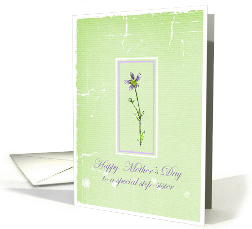 Happy Mother's Day Special Step-Sister Lavender Wildflower card