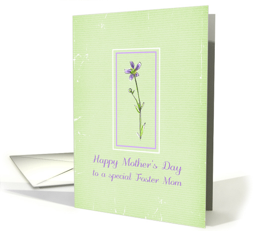 Happy Mother's Day Foster Mom Lavender Wildflower card (892929)