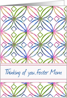 Thinking of You Foster Mom Floral Art Nouveau card
