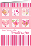 Happy Valentine’s Day Granddaughter Flower Hearts card