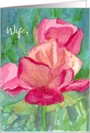 Happy Valentine’s Day Wife Red Rosebuds card