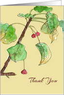 Thank You Business Berries Botanical Tree card