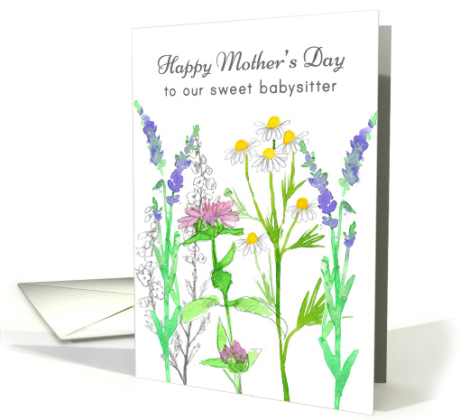 Happy Mother's Day Babysitter Lavender Herbs card (899275)