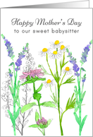 Happy Mother’s Day Babysitter Lavender Herbs card