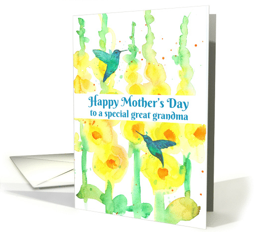 Happy Mother's Day Special Great Grandma Hummingbirds card (899315)