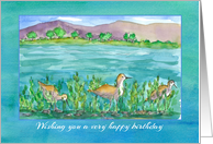 Wishing You A Happy Birthday Lake Shore Birds card