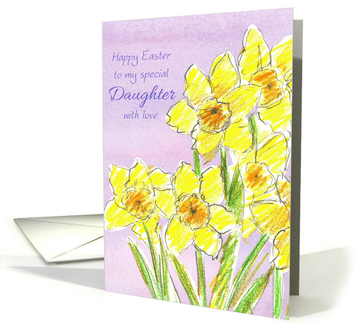 Happy Easter To My Special Daughter Daffodils card (908471)