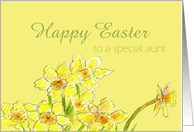 Happy Easter Aunt Yellow Daffodils Spring Flower card