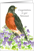 Retirement Congratulations Black Birds Branches card