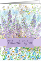 Thank You Wildflower Fairy Collage Chamomile Lupines card