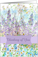 Thinking of You Wildflower Fairy Collage Chamomile Lupines card