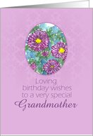 Happy September Birthday Grandmother Purple Asters card