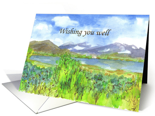 Wishing You Well Mountain Lake Plants card (93301)