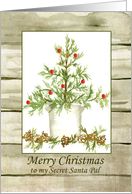 Merry Christmas Secret Santa Pal Tree card