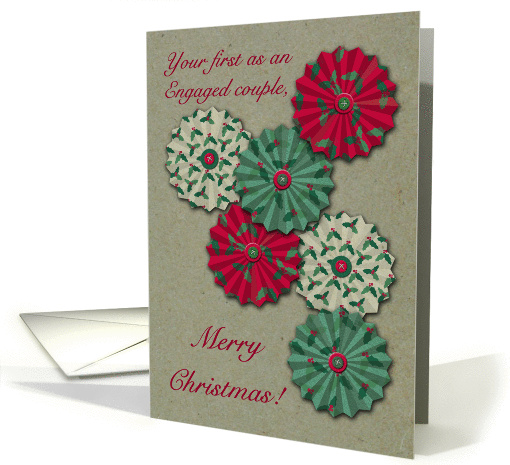 First Christmas As Engaged Couple, Paper Crafts, Paper Wheels Art card