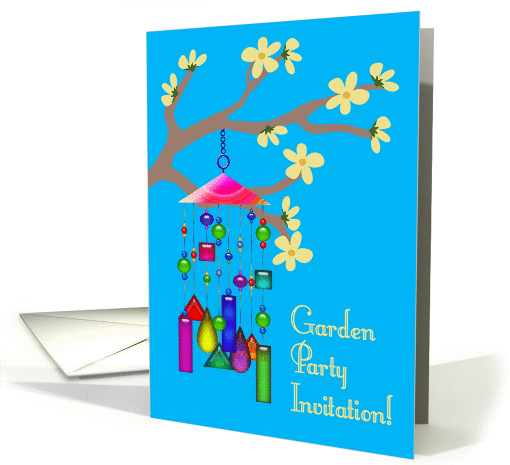 Garden Party Invitation, Windchimes, Flowering Branch,... (1259786)