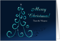 Merry Christmas! Elegant Glitter Look Tree, Elegant Christmas Tree card