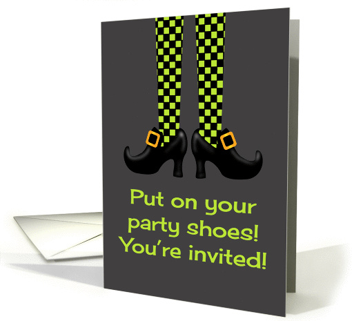 Put on your Party Shoes! Halloween Invitation, Whimsical... (1399258)