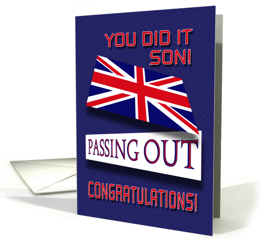 Passing Out Congratulations For Son, Union Jack, Military... (1416832)