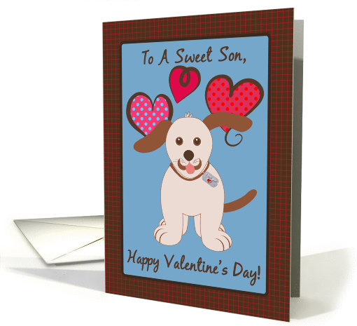 To A Sweet Son, Happy Valentine's Day! Cute Puppy Dog,... (1417814)