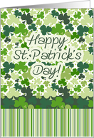 Happy St. Patrick’s Day Green Shamrocks card