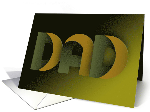 DAD Happy Father's Day Art in Shades of Green For Dads card (1525750)