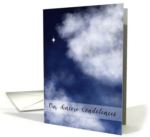 Our Sincere Condolences Evening Sky With Cumulus Clouds card (1547098)