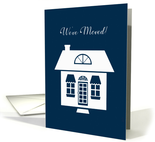 We've Moved! Whimsical House White Silhouette card (1578206)