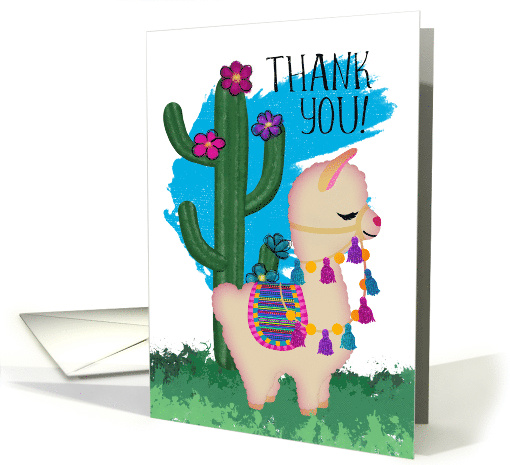 Llama and Cactus Thank You! card (1602424)