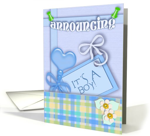 Pocket Card - It's A Boy Announcement card (358642)