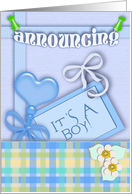 Pocket Card - It’s A Boy Announcement card