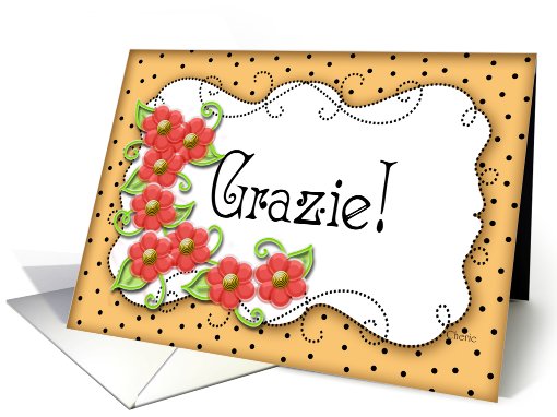 Grazie! Thank You! Italian card (567182)