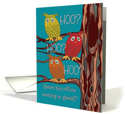Owls Fun Administrative Professionals Day card (577344)