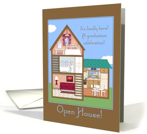 Open House Invitation For Graduate card (611300)