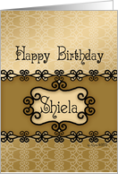 Happy Birthday Shiela card