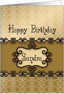 Happy Birthday Sandra, Name Specific Birthday card