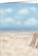 Thank You For Caring, Beach Scene card
