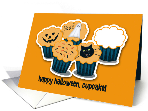 Halloween Cupcakes Boo One Photo You Customize card (849587)