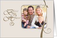 Bless This House Thanksgiving - Photo Card You Customize card