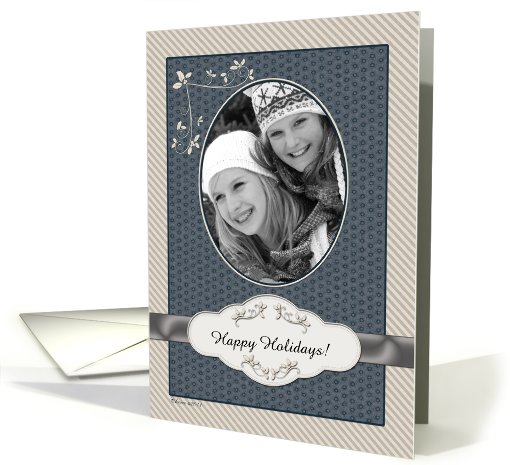 Happy Holidays! Holly Leaves - Photo Card You Customize card (852141)