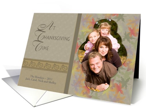 Thanksgiving Fall Colors - Photo Card You Customize card (852541)