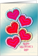 Happy Valentine’s Day! Vintage Hearts with Ruffled Edges card