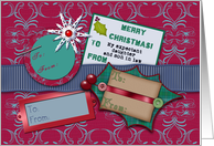 Merry Christmas! To My Expectant Daughter and Son In Law, Gift Tags card