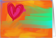 Abstract Art Valentine Heart card