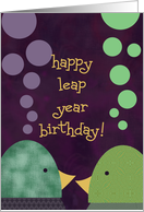 Happy Leap Year Birthday! Chatter Birds card