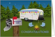 Retirement Congratulations, Camping card